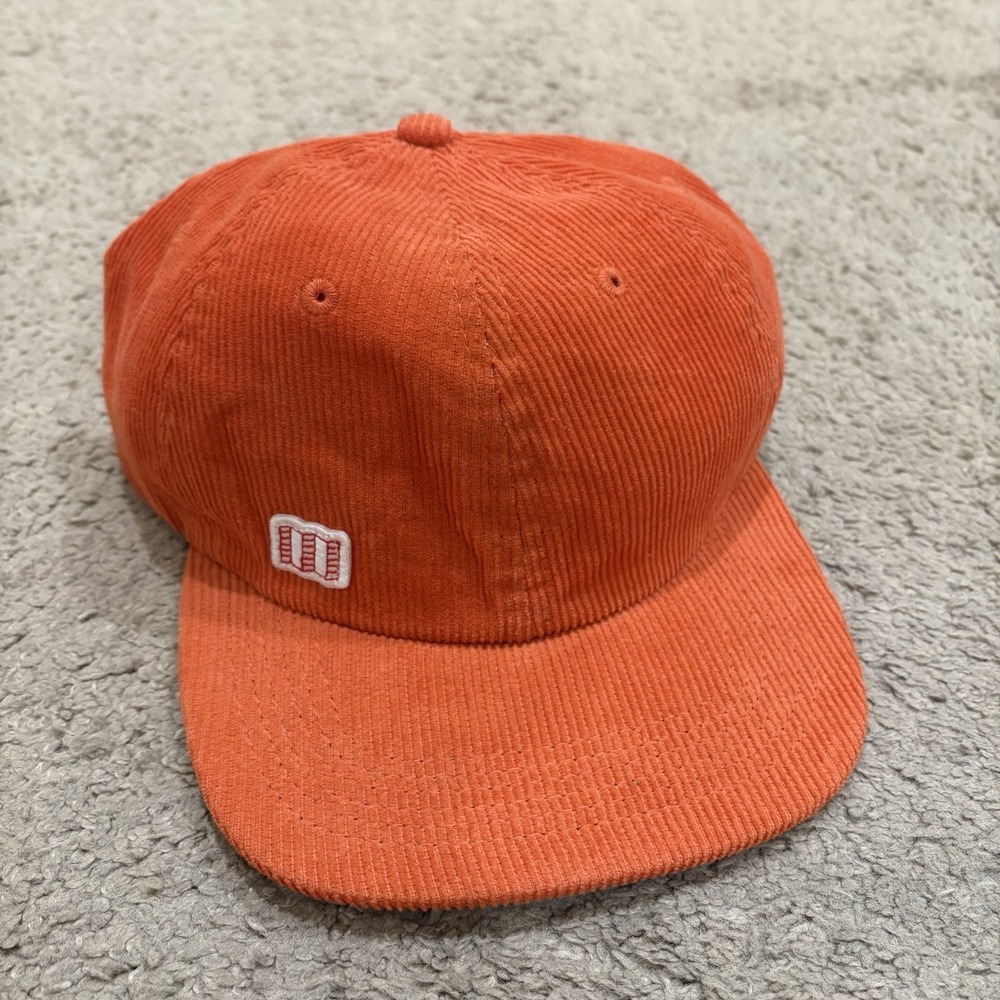 Topo Designs Corduroy Trucker Hat Strapback Orange Cotton Cap Outdoor Hiking
